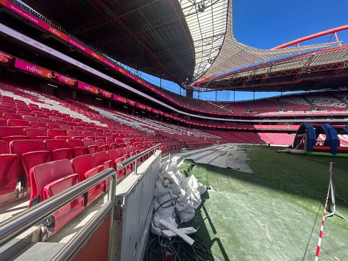 Imagens das obras no Estádio da Luz