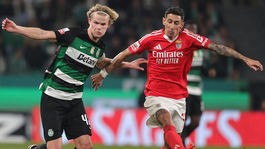 Hjumand e Di María numa disputa de bola