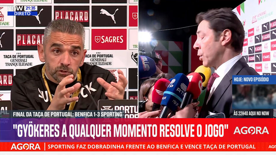 Rui Costa criticou '10 minutos de descontos' na Taça e Record fez as contas: tempo de compensação foi ou não exagerado?