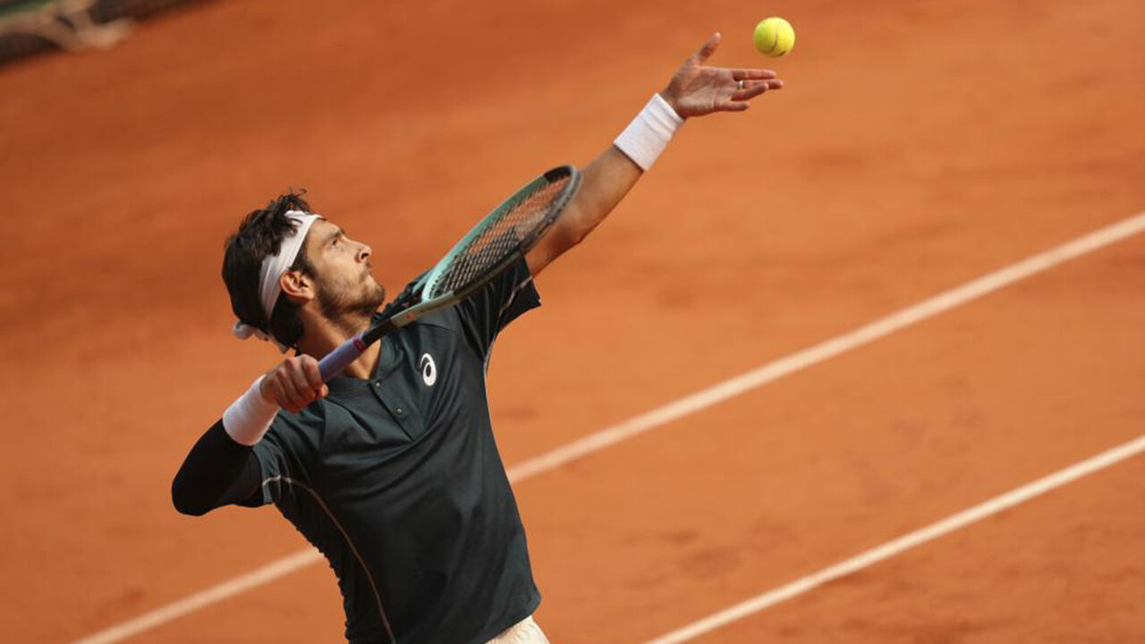 Lorenzo Musetti no duelo com Frances Tiafoe