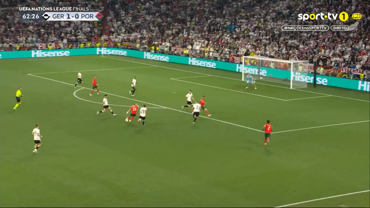 Francisco Conceição marca contra a Alemanha, seguindo os passos do pai Sérgio