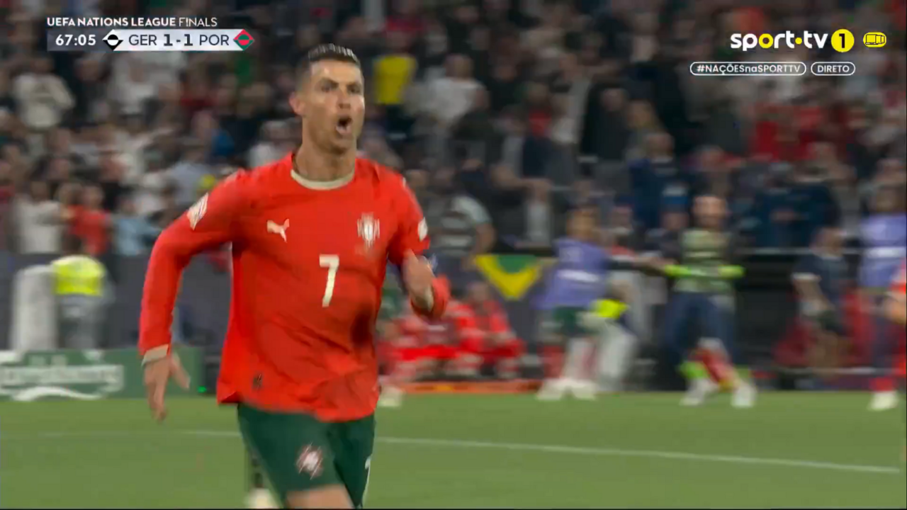 Cristiano Ronaldo marca em jogo Portugal-Alemanha nas Nations League