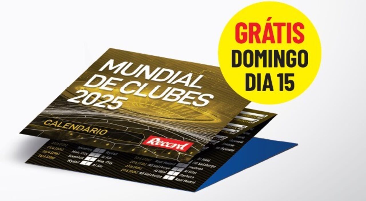 Calendário do Mundial de Clubes 2025 grátis com o jornal Record