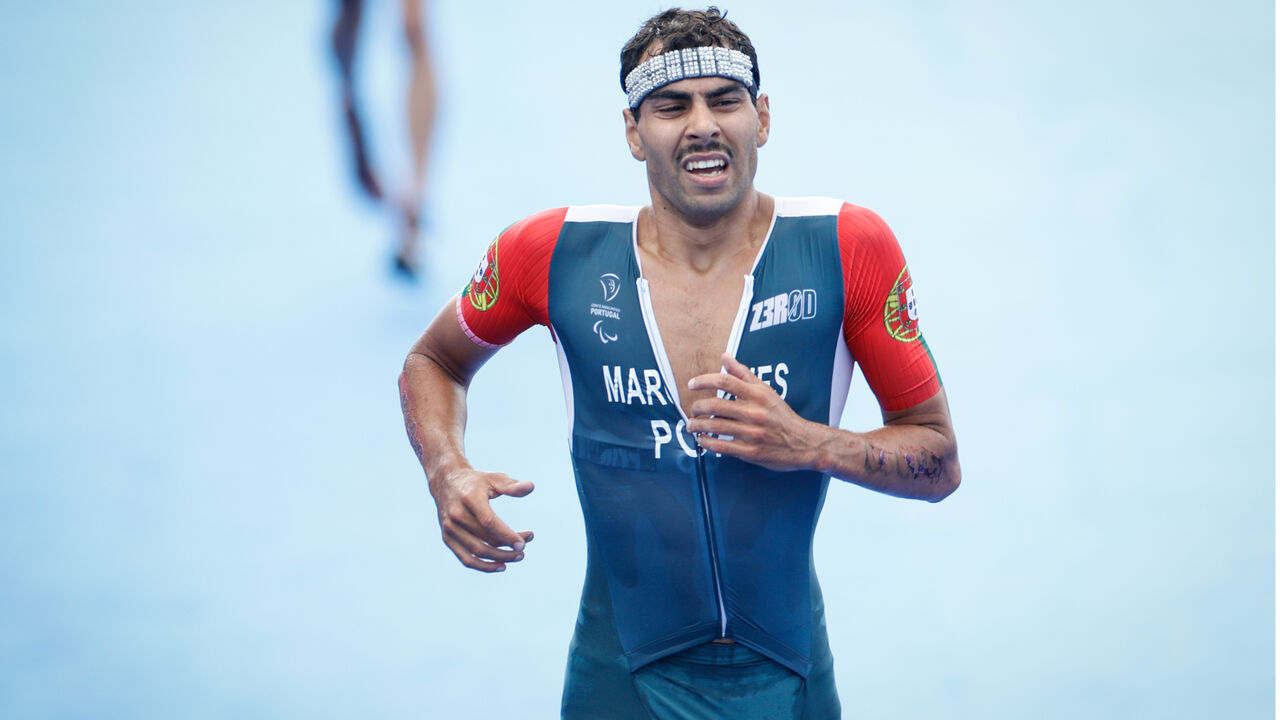 Filipe Marques, paratriatleta português, compete no Europeu de Besançon