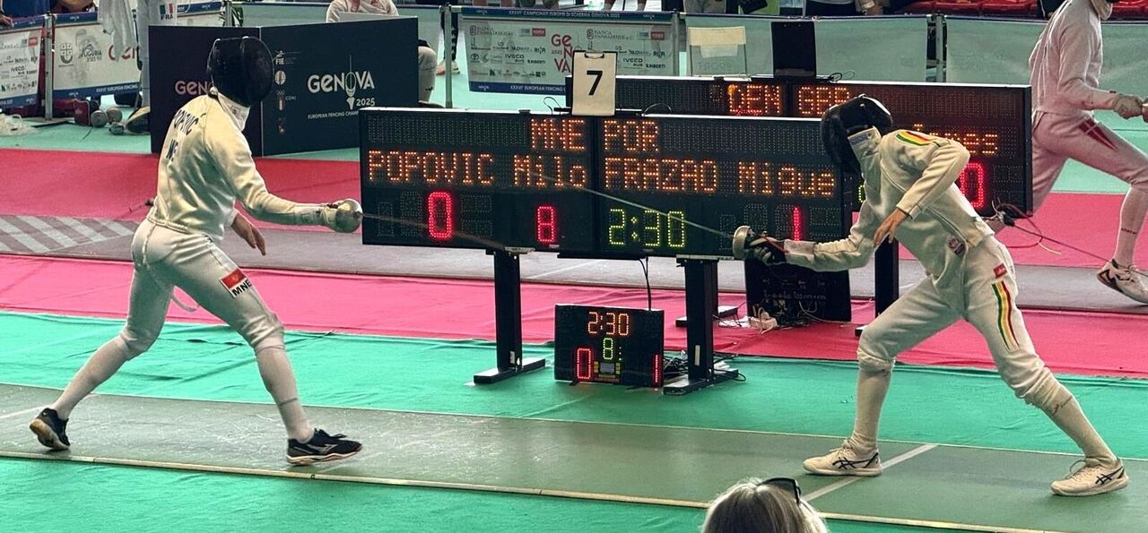 Miguel Frazão alcança o 26.º lugar nos Europeus de esgrima em Génova