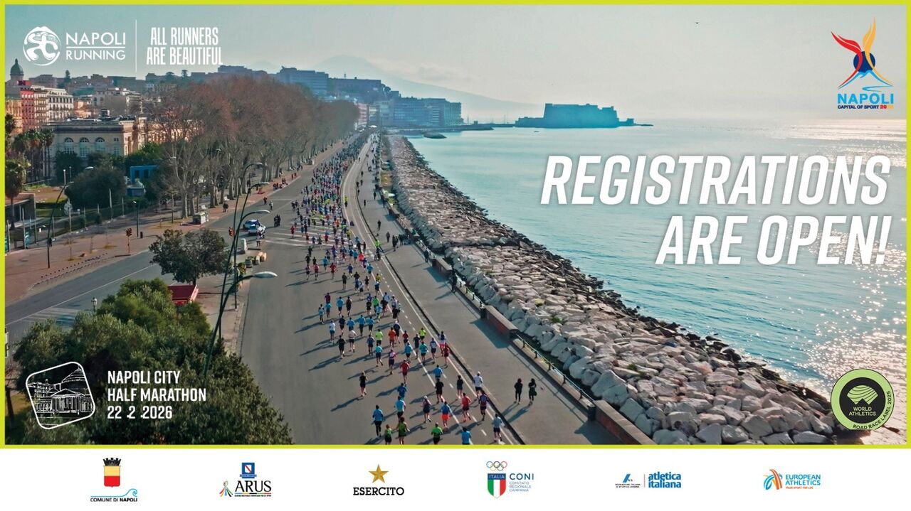 Inscrições abertas para a Meia Maratona de Nápoles, cidade europeia do desporto em 2026