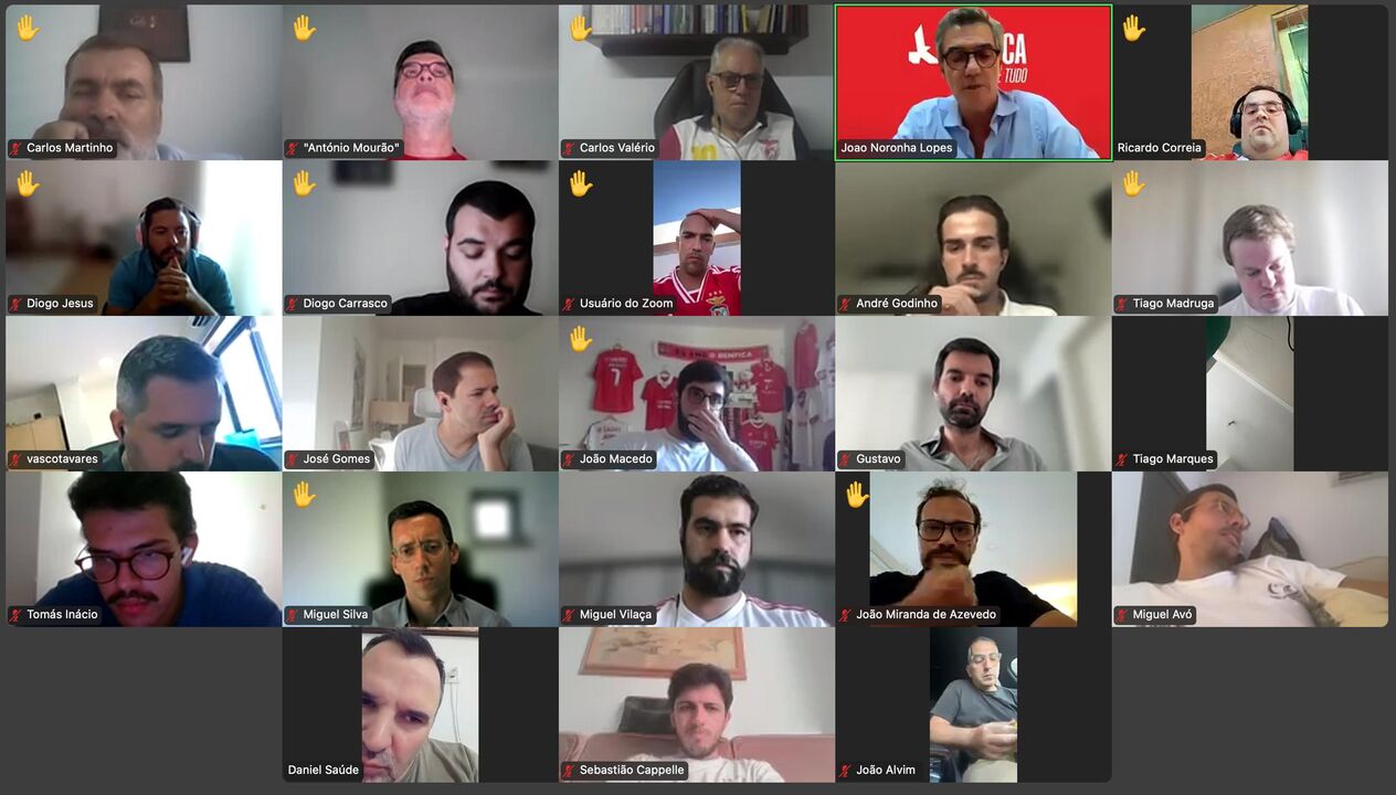 João Noronha Lopes participa numa reunião online com vários intervenientes