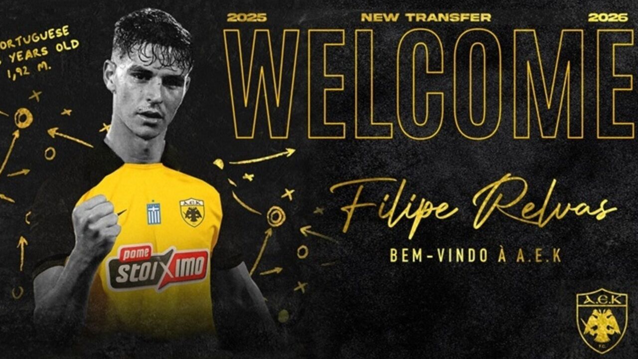 Filipe Relvas reforça o AEK Atenas, após transferência do V. Guimarães