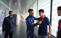 Campeões da Europa pelos sub-17 recebidos pela equipa principal do FC Porto no Olival