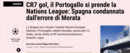 Gazetta dello Sport - Golo de Cristiano Ronaldo, Portugal vence a Liga das Nações: Espanha condenada por erro de Morata