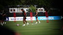 Primeiro treino do Benfica em solo norte-americano