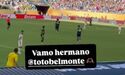 Maxi Araújo apoia Belmonte no jogo Boca Juniors-Benfica em Miami