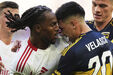 Renato Sanches com Alan Velasco, do Boca