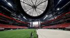 O Mercedes-Benz Stadium em Atlanta, na Geórgia