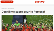 L'Équipe - Segunda vitória de Portugal