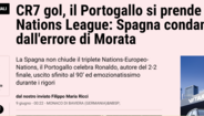 Gazetta dello Sport - Golo de Cristiano Ronaldo, Portugal vence a Liga das Nações: Espanha condenada por erro de Morata