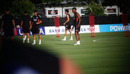 Primeiro treino do Benfica em solo norte-americano