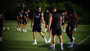 Primeiro treino do Benfica em solo norte-americano