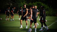Primeiro treino do Benfica em solo norte-americano