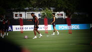 Primeiro treino do Benfica em solo norte-americano