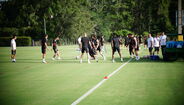 Primeiro treino do Benfica em solo norte-americano