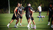 Primeiro treino do Benfica em solo norte-americano