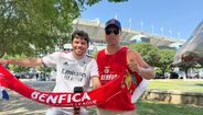 Adeptos do Benfica junto ao Bank of America Stadium