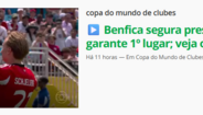 Globo Esporte - Benfica segura pressão do Bayern e garante 1.º lugar