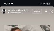 David Beckham recebe mensagem de melhoras após hospitalização