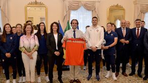 Seleção feminina recebida por Miguel Albuquerque na Quinta Vigia 