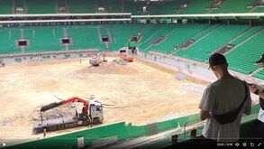 Mais um passo no fecho do fosso em Alvalade: parede já está praticamente demolida