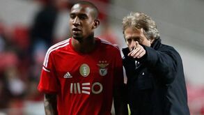 Talisca e Jorge Jesus no Benfica
