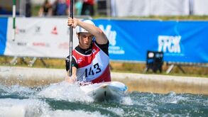 Frederico Alvarenga competiu em kayak-cross na Taça do Mundo de slalom em Pau, França