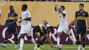 Di María marcou no jogo Benfica-Boca Juniors