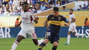 Florentino em ação frente ao Boca Juniors