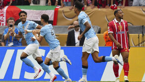 Jogadores do Manchester City a celebrar