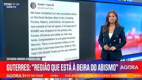 Trump anuncia ataque a locais nucleares iranianos, com Guterres a alertar para o abismo