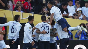 Jogadores do Monterrey a festejar