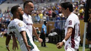 Jogadores do Fluminense celebram