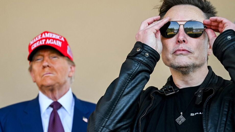 Elon Musk e Donald Trump juntos num evento