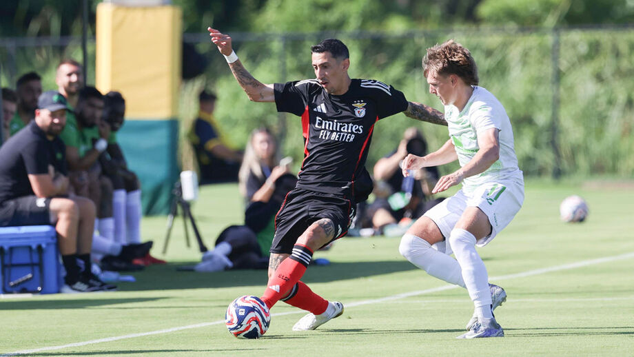 Di María marca dois golos na vitória do Benfica contra o Tampa Bay Rowdies