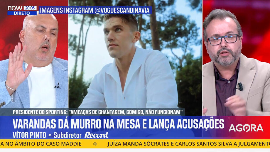 Subdiretor de Record e comentador do Now abordaram futuro do jogador do Sporting no programa 'Record na Hora'