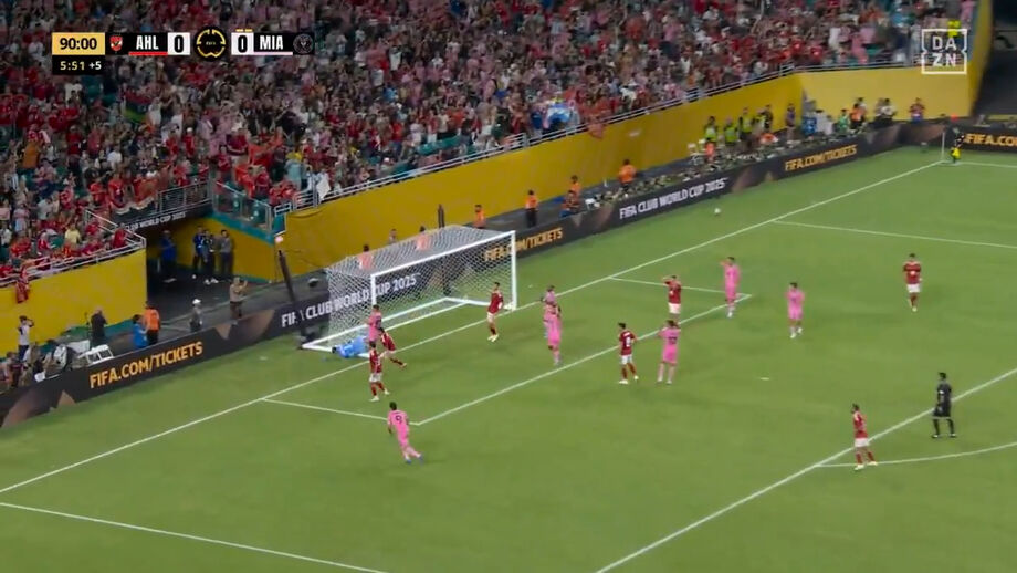 Jogada de muito perigo podia ter valido a vitória do Inter Miami frente ao AHly no arranque do Mundial de Clubes