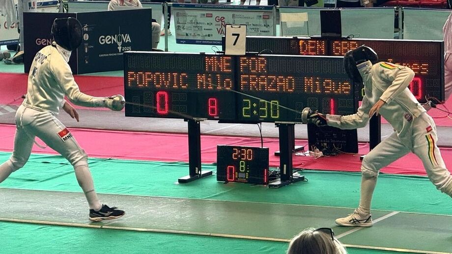 Miguel Frazão alcança o 26.º lugar nos Europeus de esgrima em Génova