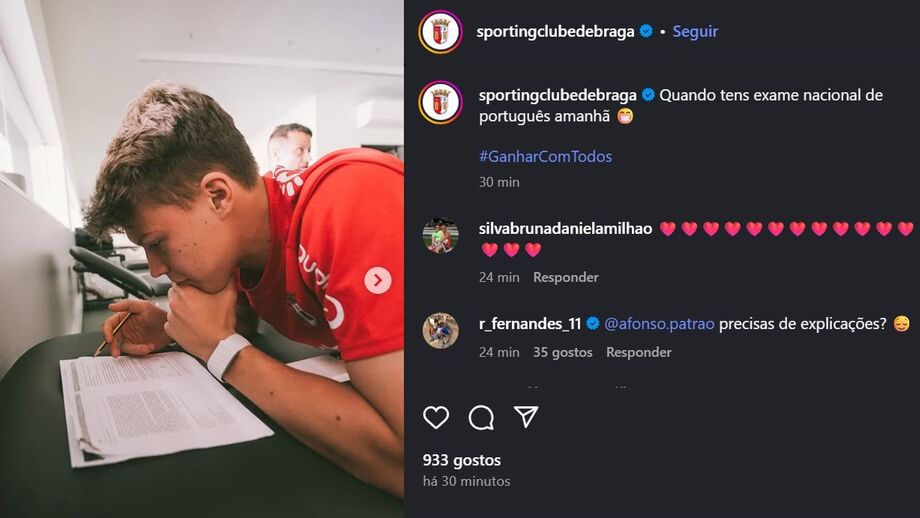 Afonso Patrão prepara exame de português e Roger comenta publicação