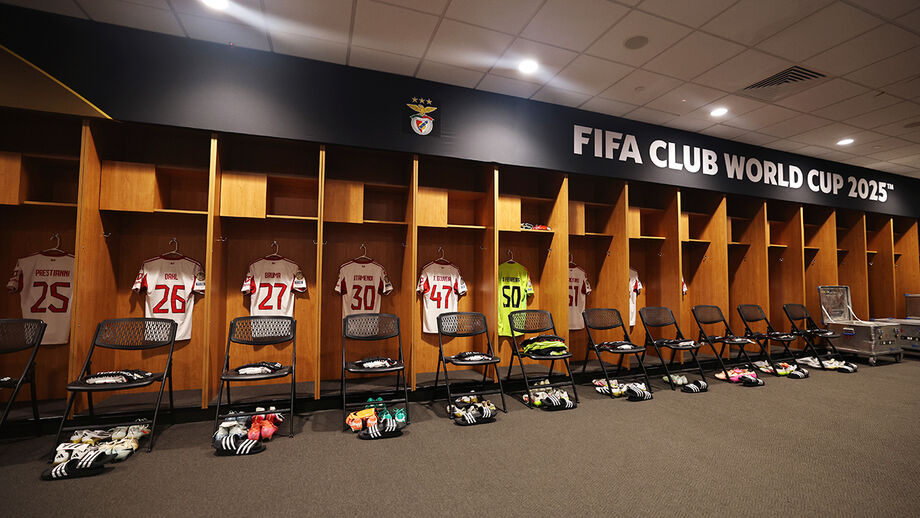 Balneário do Benfica pronto para o arranque do Mundial de Clubes FIFA 2025