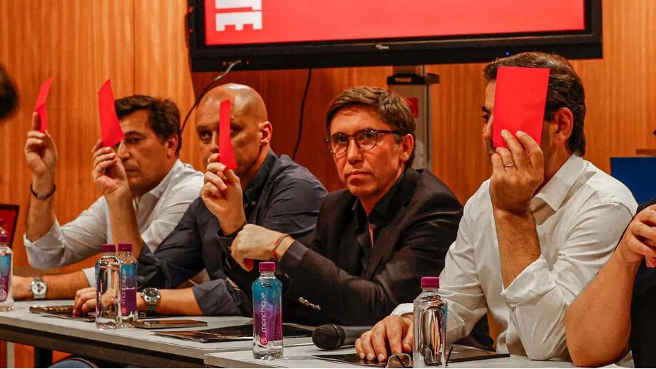 O presidente Rui Silva e alguns elementos da direção do Gil Vicente