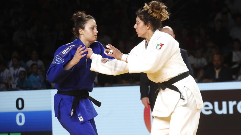 Inbar Lanir e Patrícia Sampaio em ação nos Europeus de 2024, em Zagreb