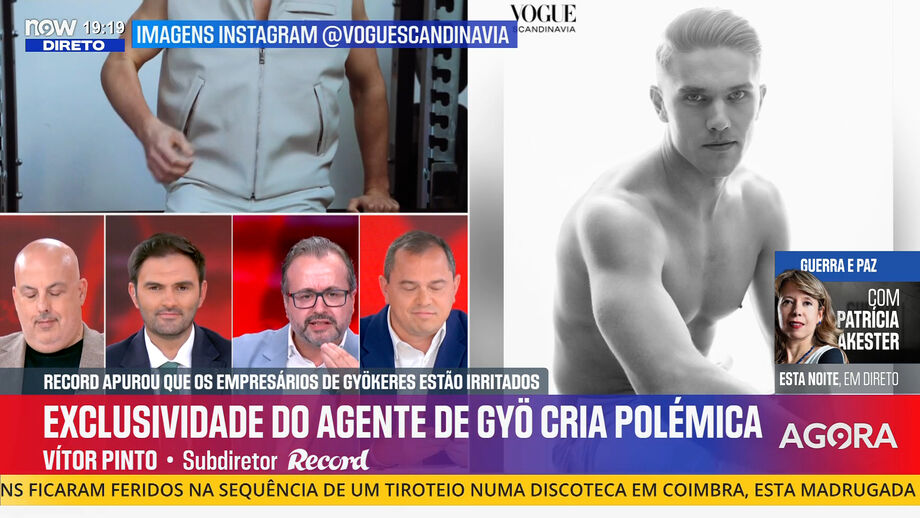 Vítor Pinto, subdiretor de Record, sobre envolvimento do agente no negócio Gyökeres