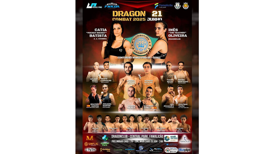 Dragon 21 Combat traz desportos de combate a Famalicão em junho
